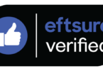 Badge indicating 'efsure verified' with a white thumbs-up icon inside a blue circle on a dark background, separated by a vertical line.